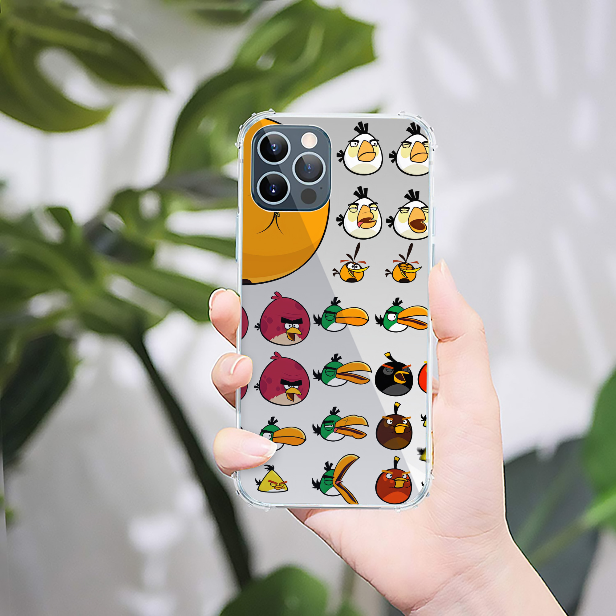 （画像用） Angry Birds アングリーバード 【iPhone 12シリーズ対応】透明スマホケース（クリアソフトケース）